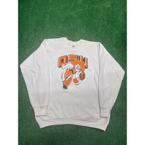 Vintage 1980s Oklahoma State University Cowboys OSU Raglan white Crewneck